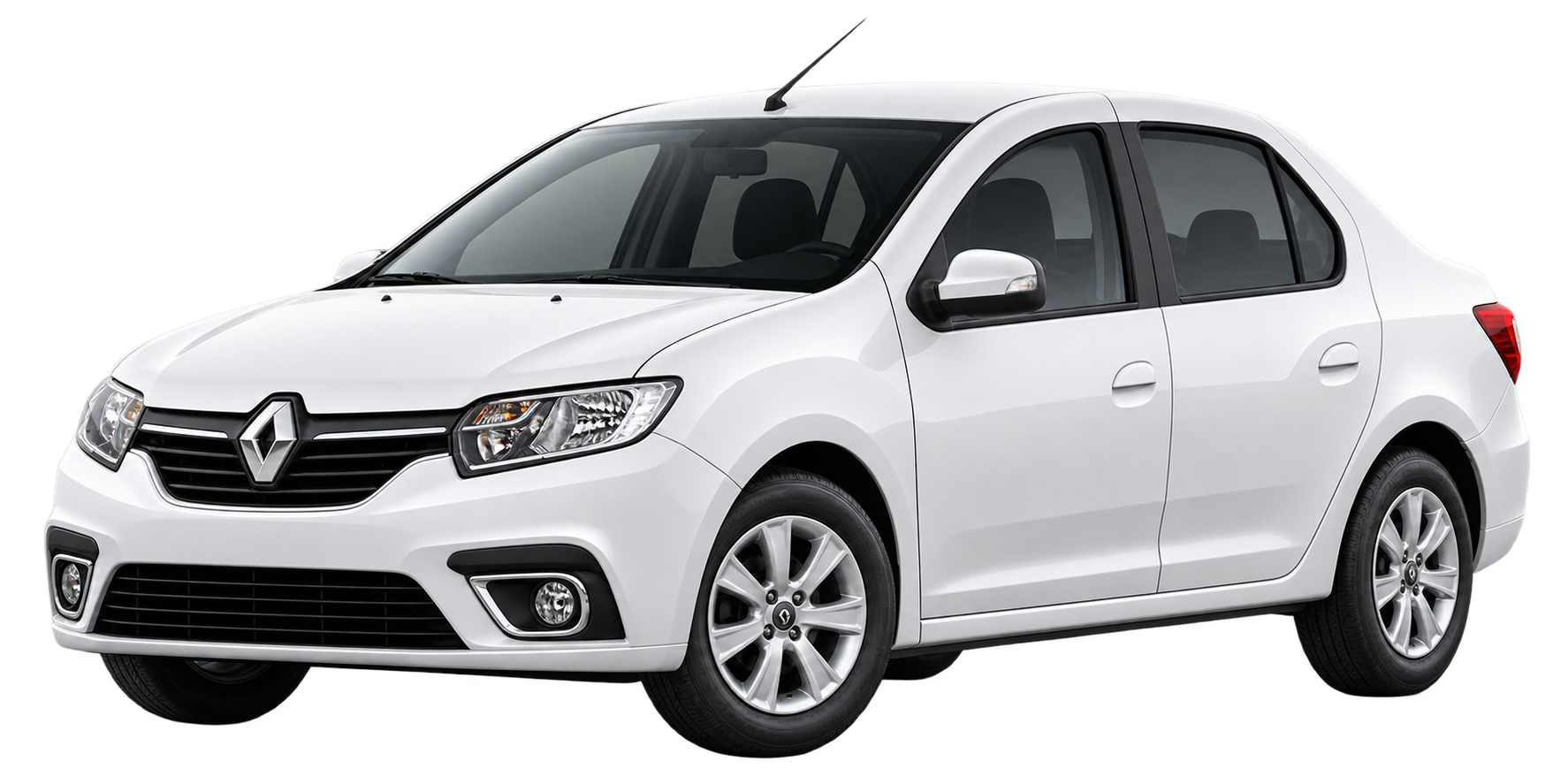 Ilustración de un Renault Logan blanco